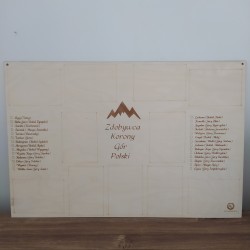 Tablica Zdobywcy Korony Gór Polski (poziom) ze sklejki