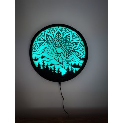 Mandala podświetlana lampka