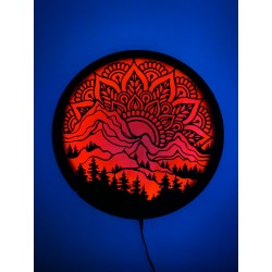 Mandala podświetlana lampka