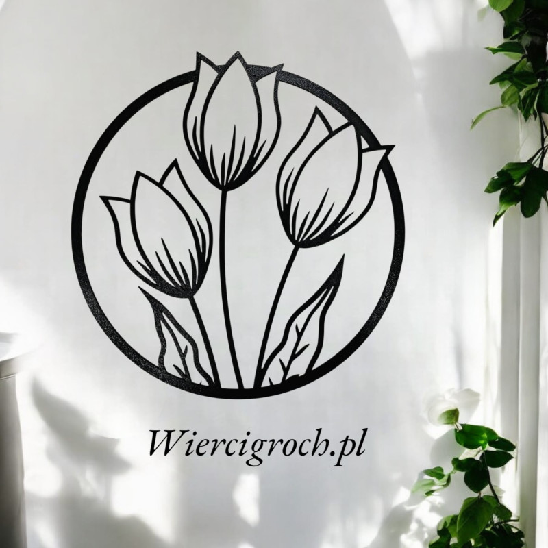 Dekoracja okienna, zawieszka tulipany