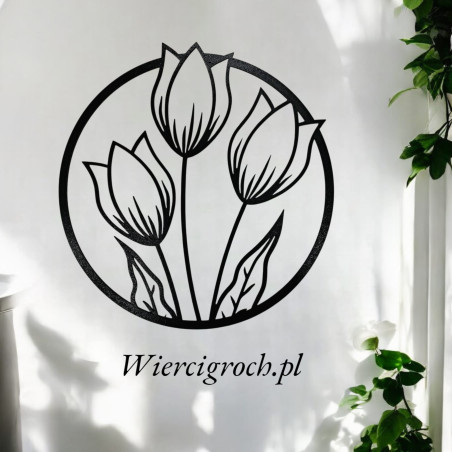 Dekoracja okienna, zawieszka tulipany