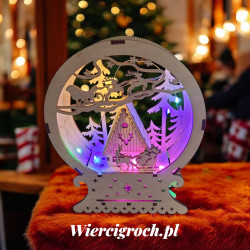 Pejzaż świąteczny okrągły wersja 2